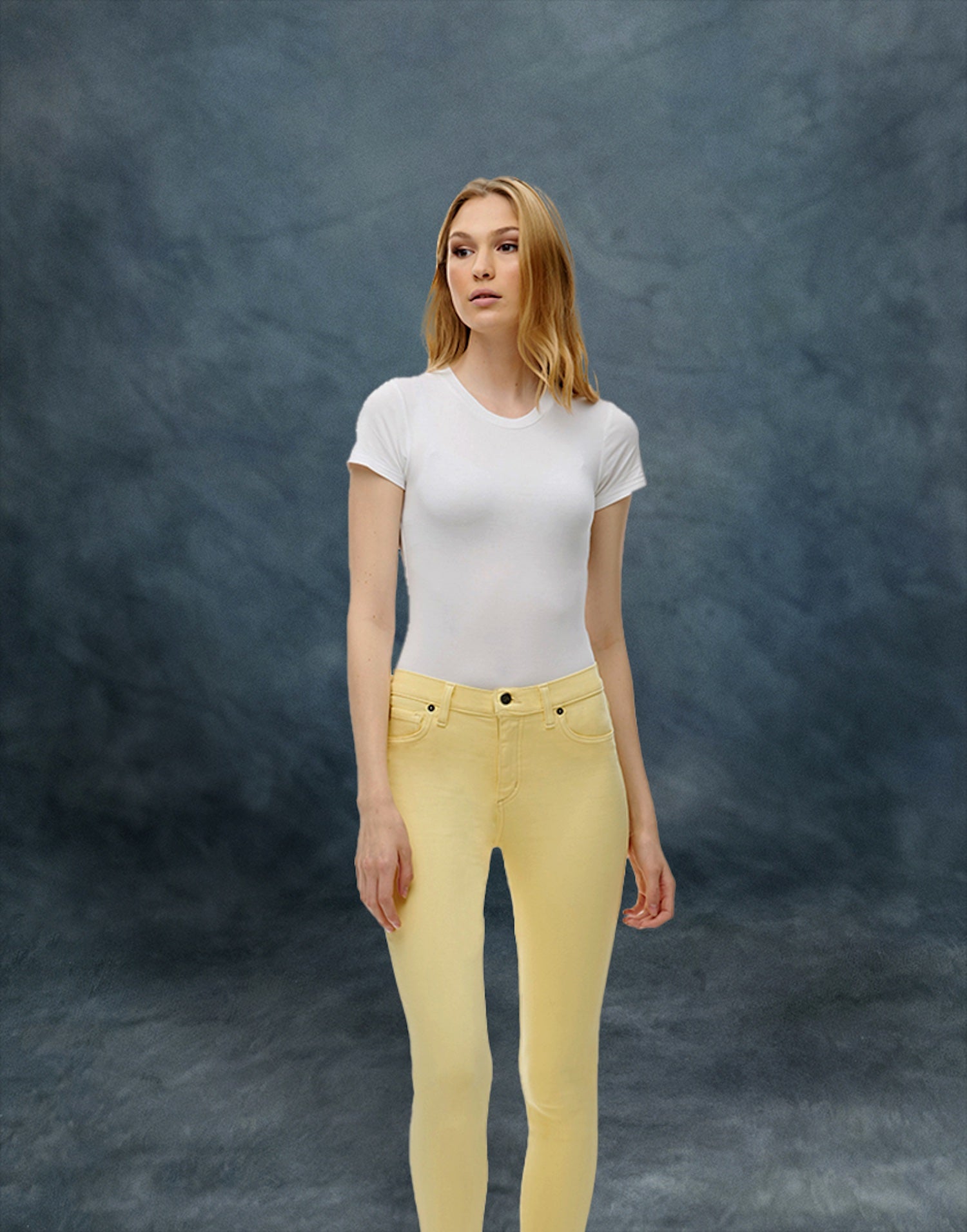 JEANS RACHEL COUPE ÉTROITE / JONQUILLE
