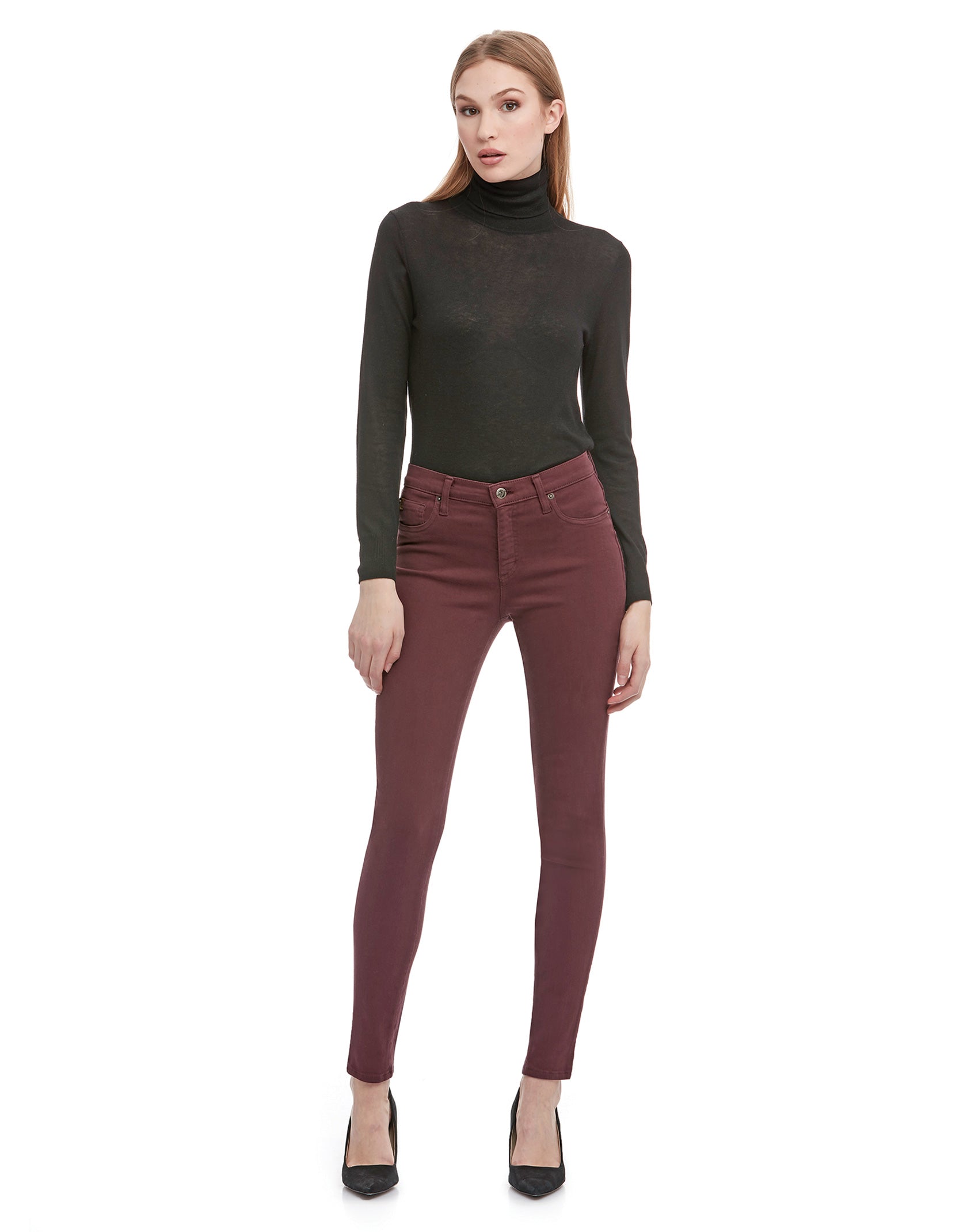 JEANS RACHEL COUPE ÉTROITE / CERISE