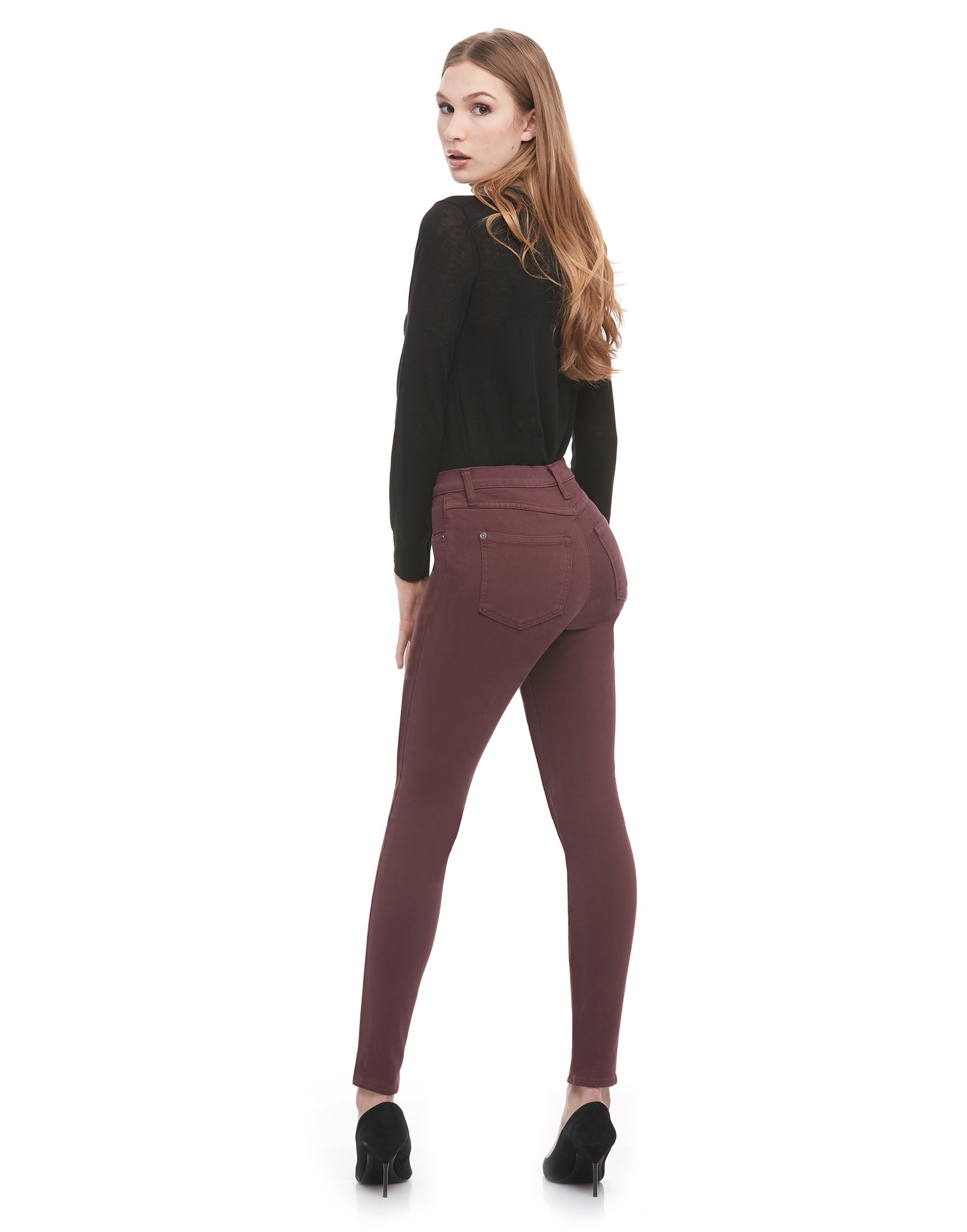 JEANS RACHEL COUPE ÉTROITE / CERISE