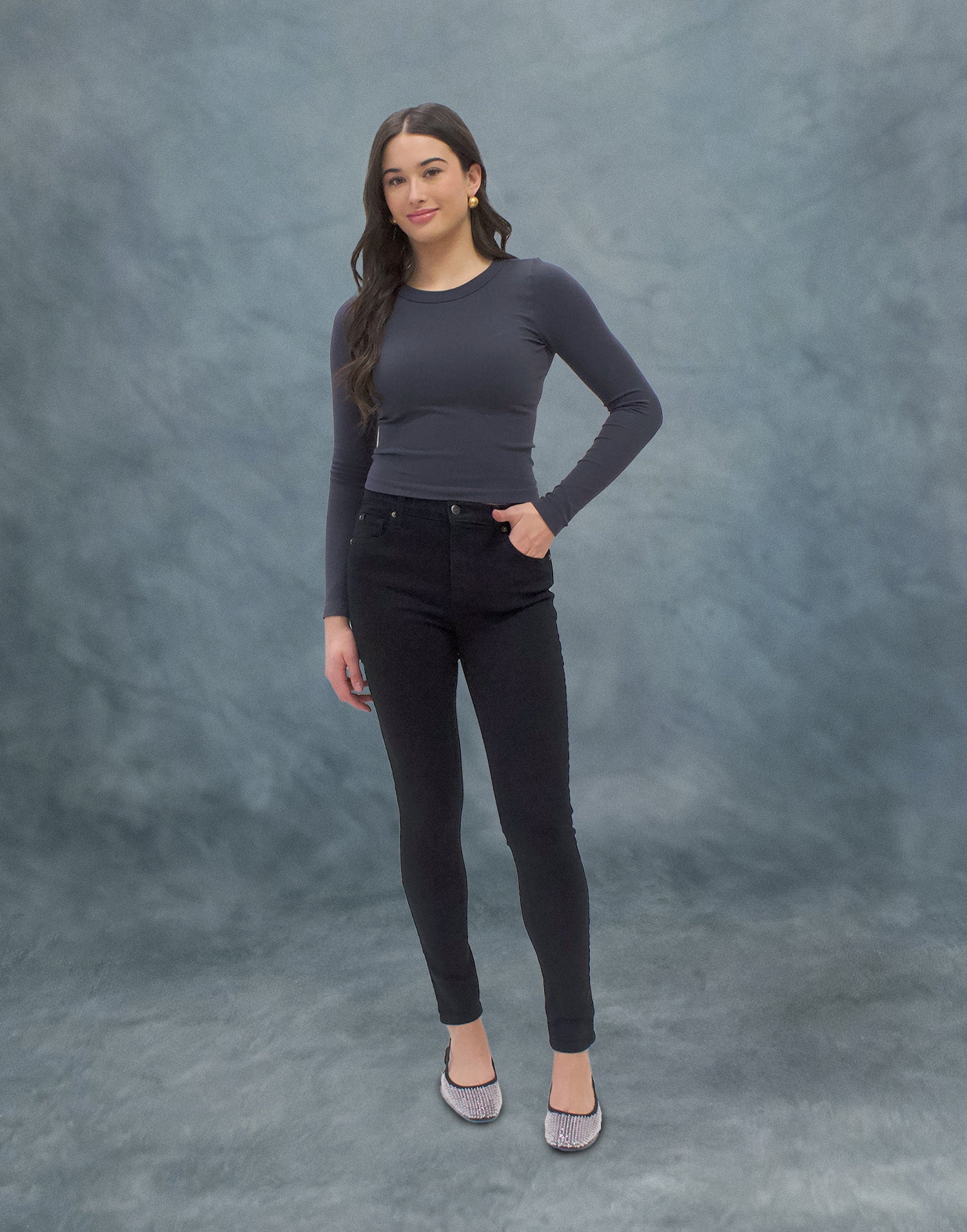 JEANS RACHEL COUPE ÉTROITE / PITCH BLACK