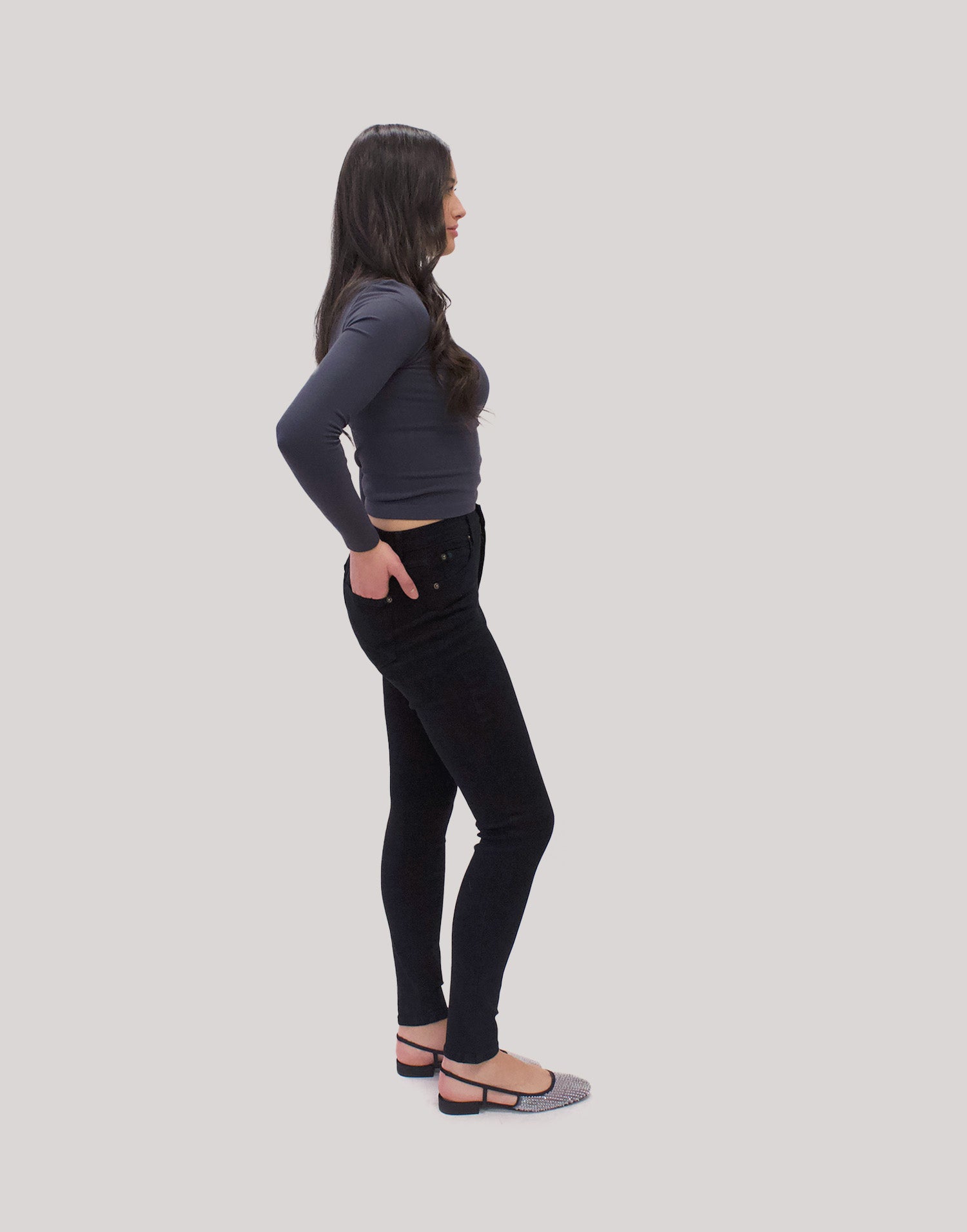 JEANS RACHEL COUPE ÉTROITE / PITCH BLACK