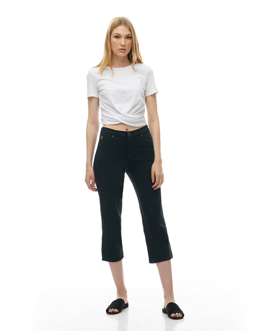 jean coupe droite court noir