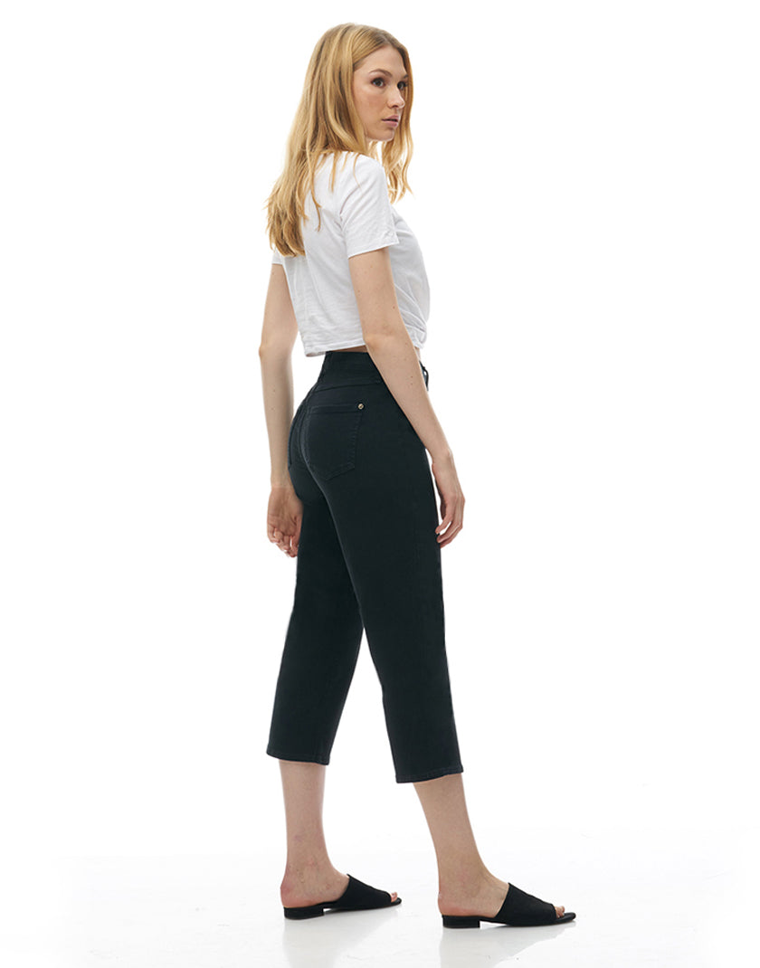 jean coupe droite court noir