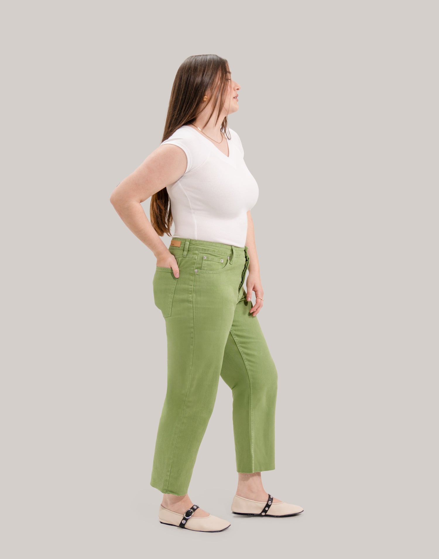 JEANS CHLOÉ COUPE DROITE / GREEN EYES