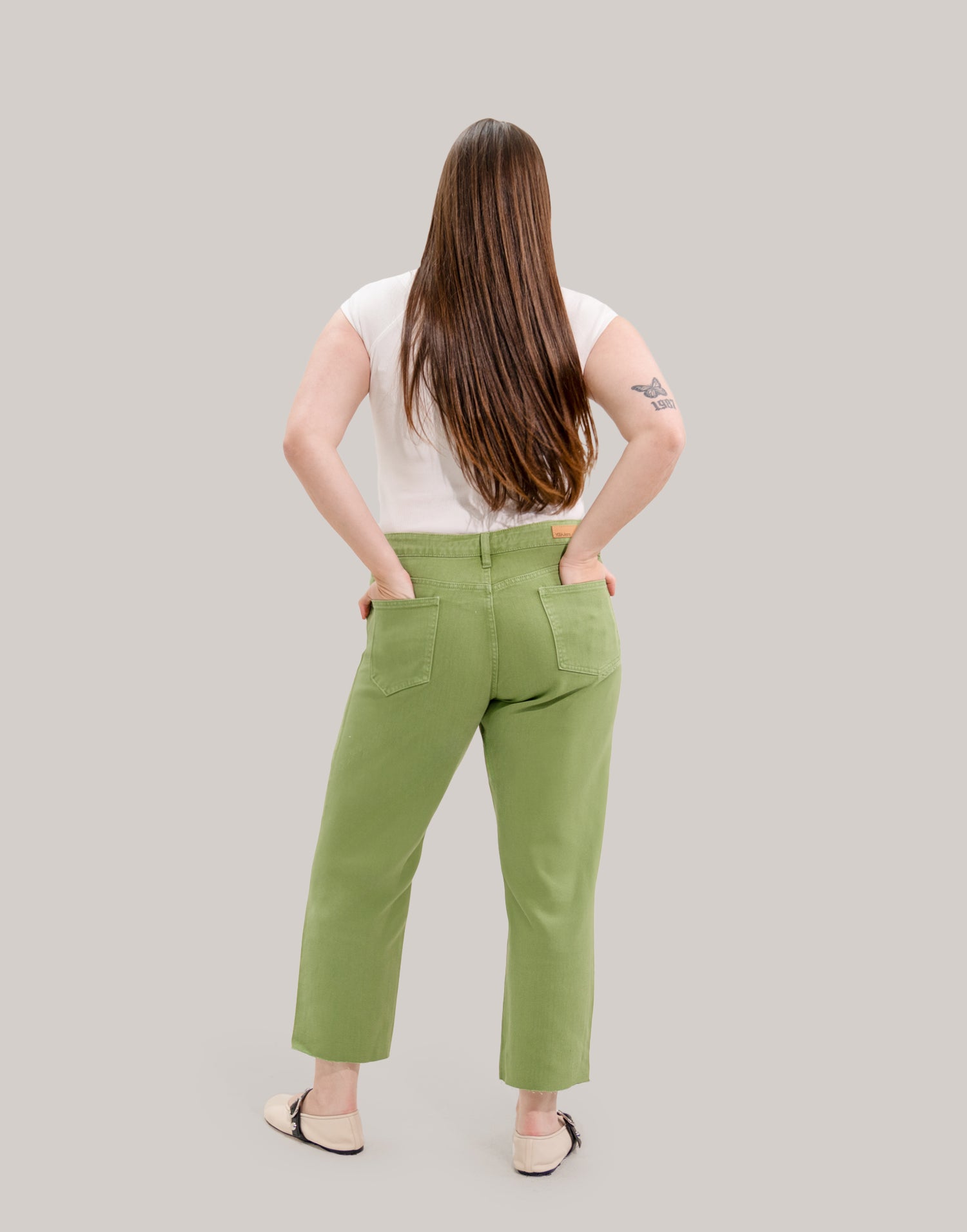 JEANS CHLOÉ COUPE DROITE / GREEN EYES