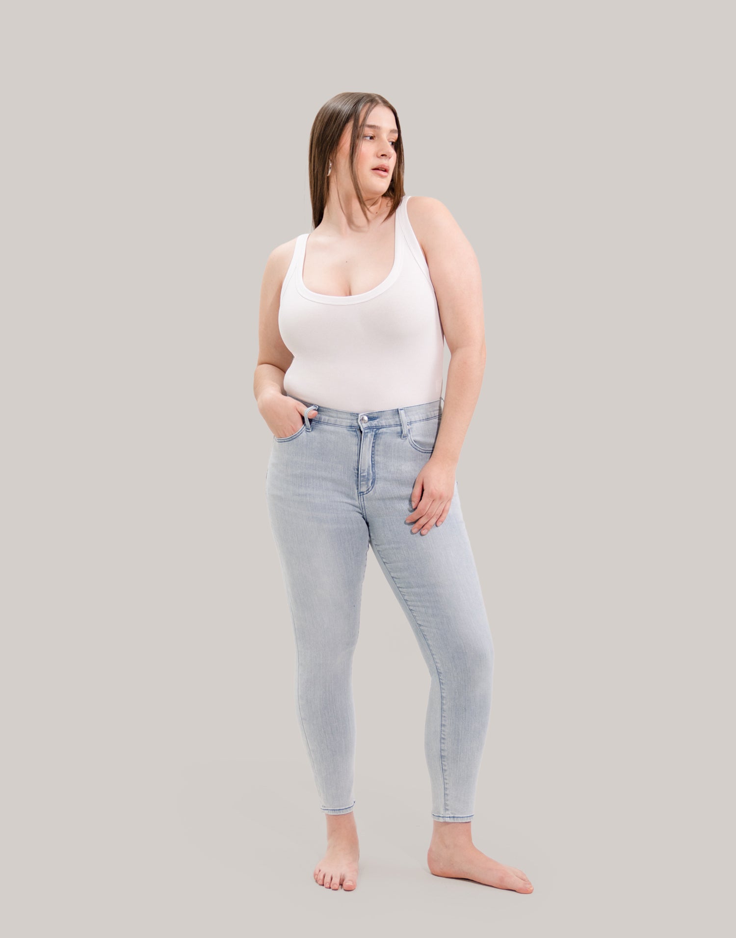 JEANS RACHEL COUPE ÉTROITE / SEA BREEZE