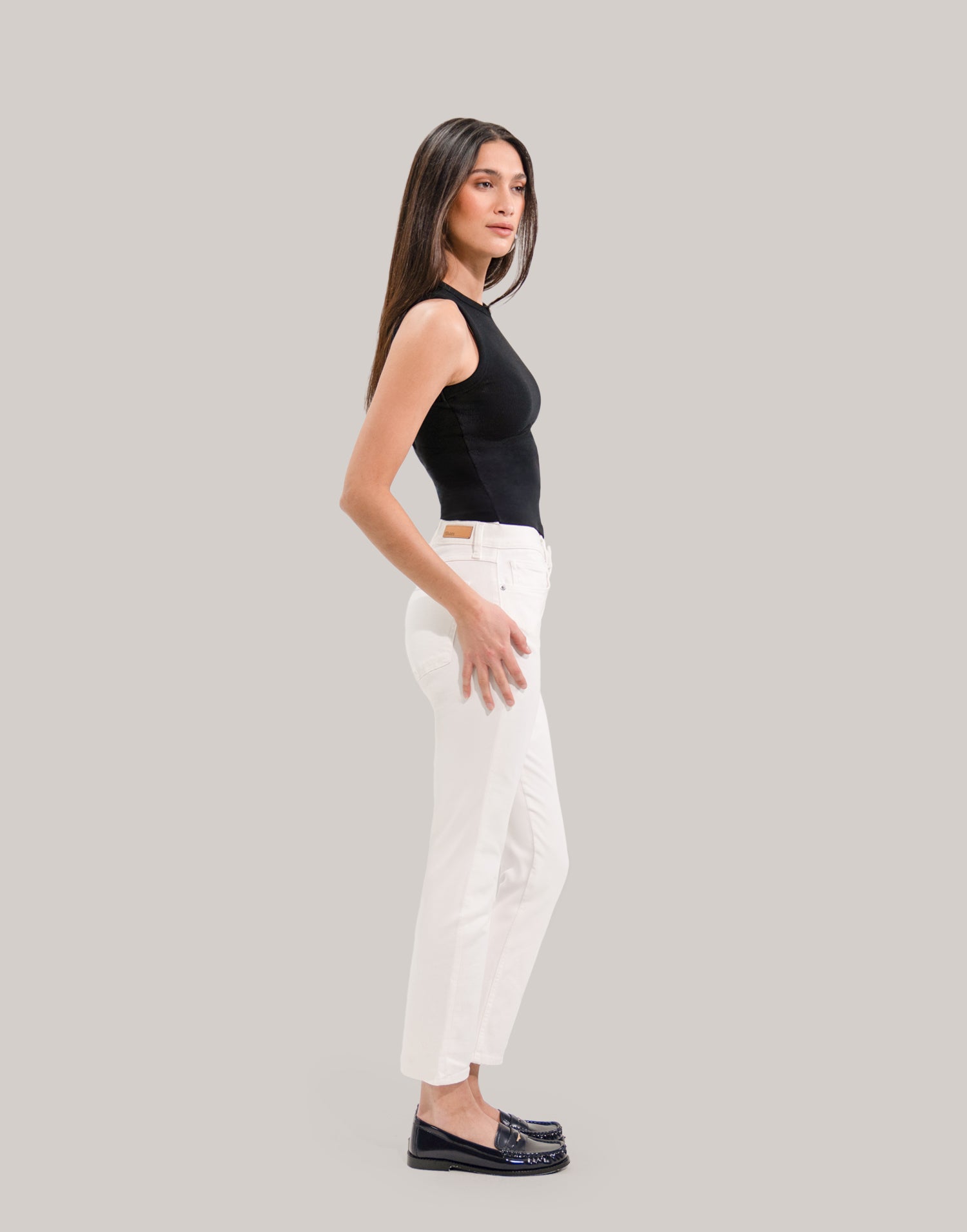JEANS MALIA COUPE DÉCONTRACTÉE / PEARL