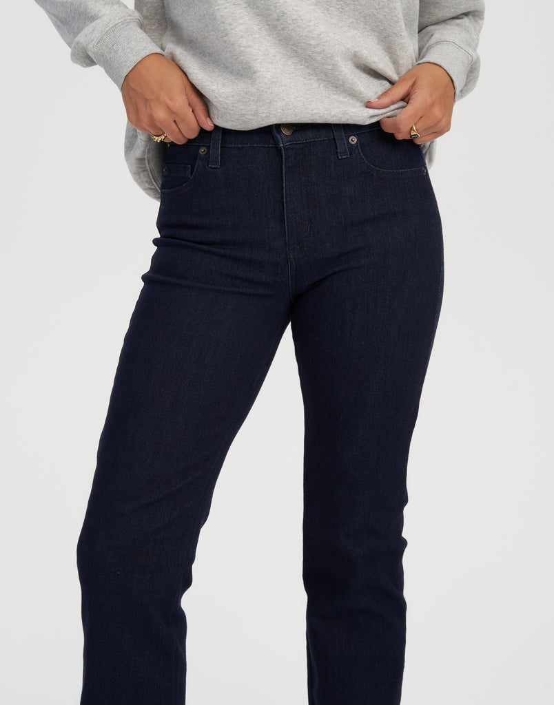 jeans coupe droite indigo foncé