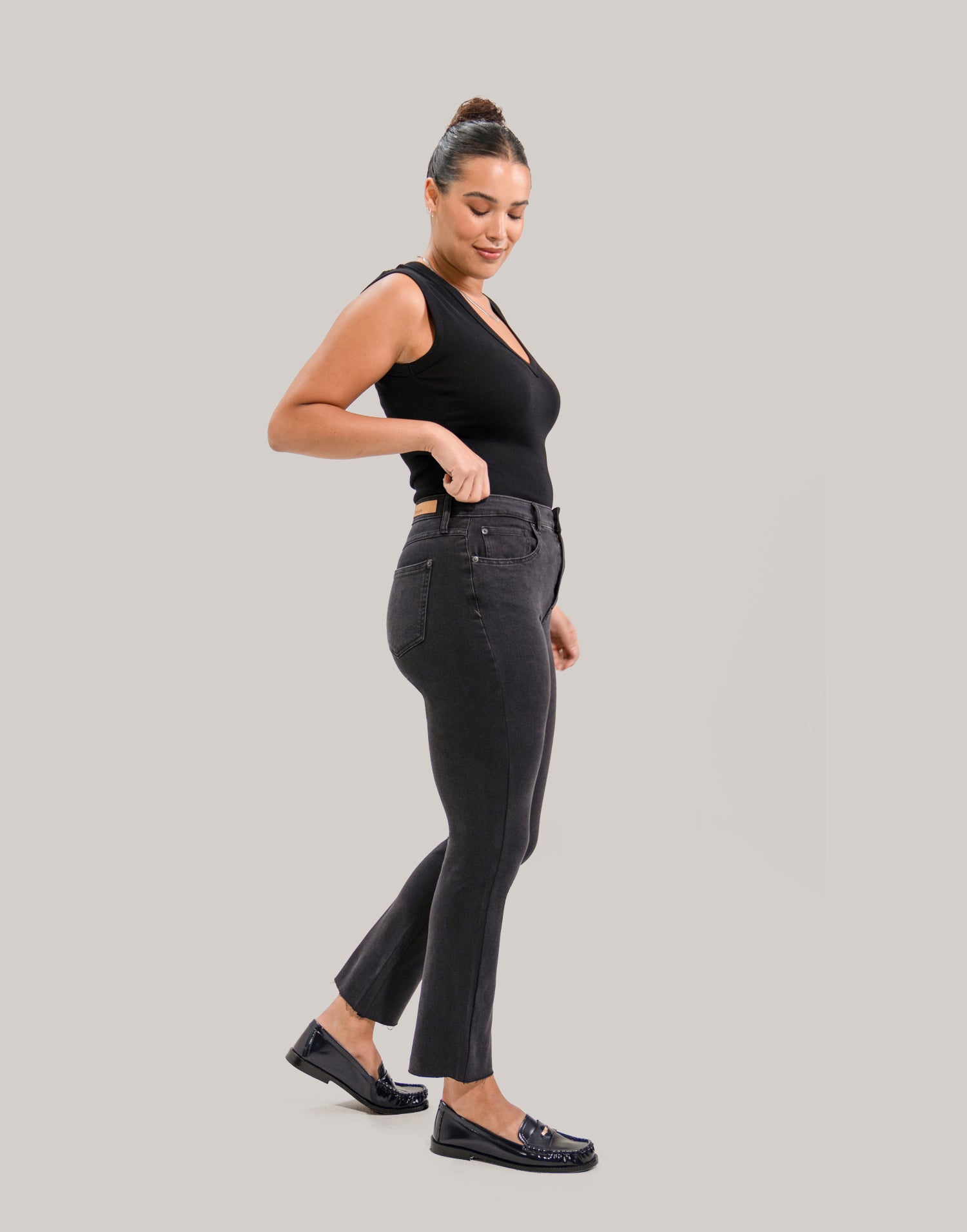 JEANS EMILY COUPE AJUSTÉE / WASHED BLACK
