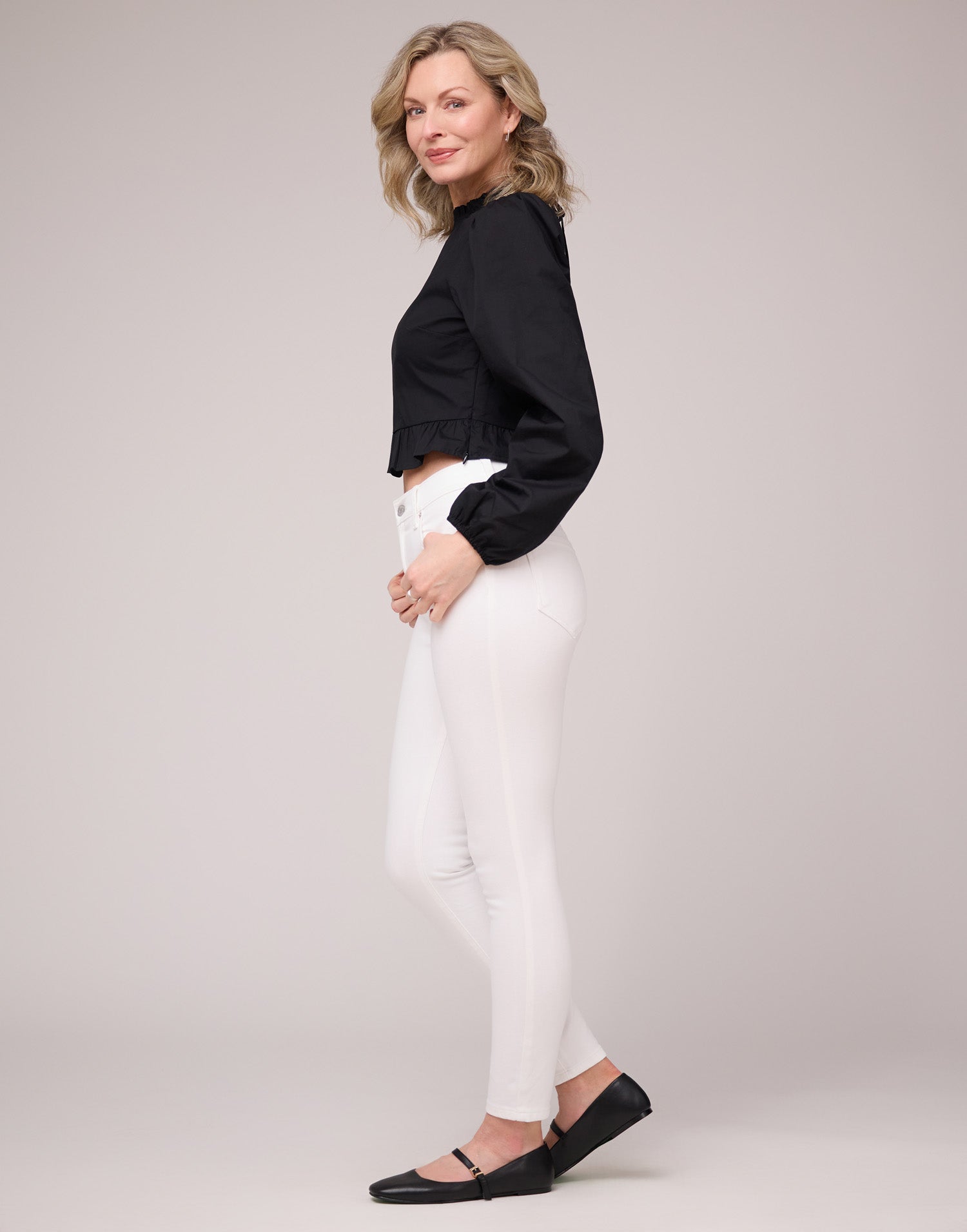 JEANS RACHEL COUPE ÉTROITE / WHITE SHELL