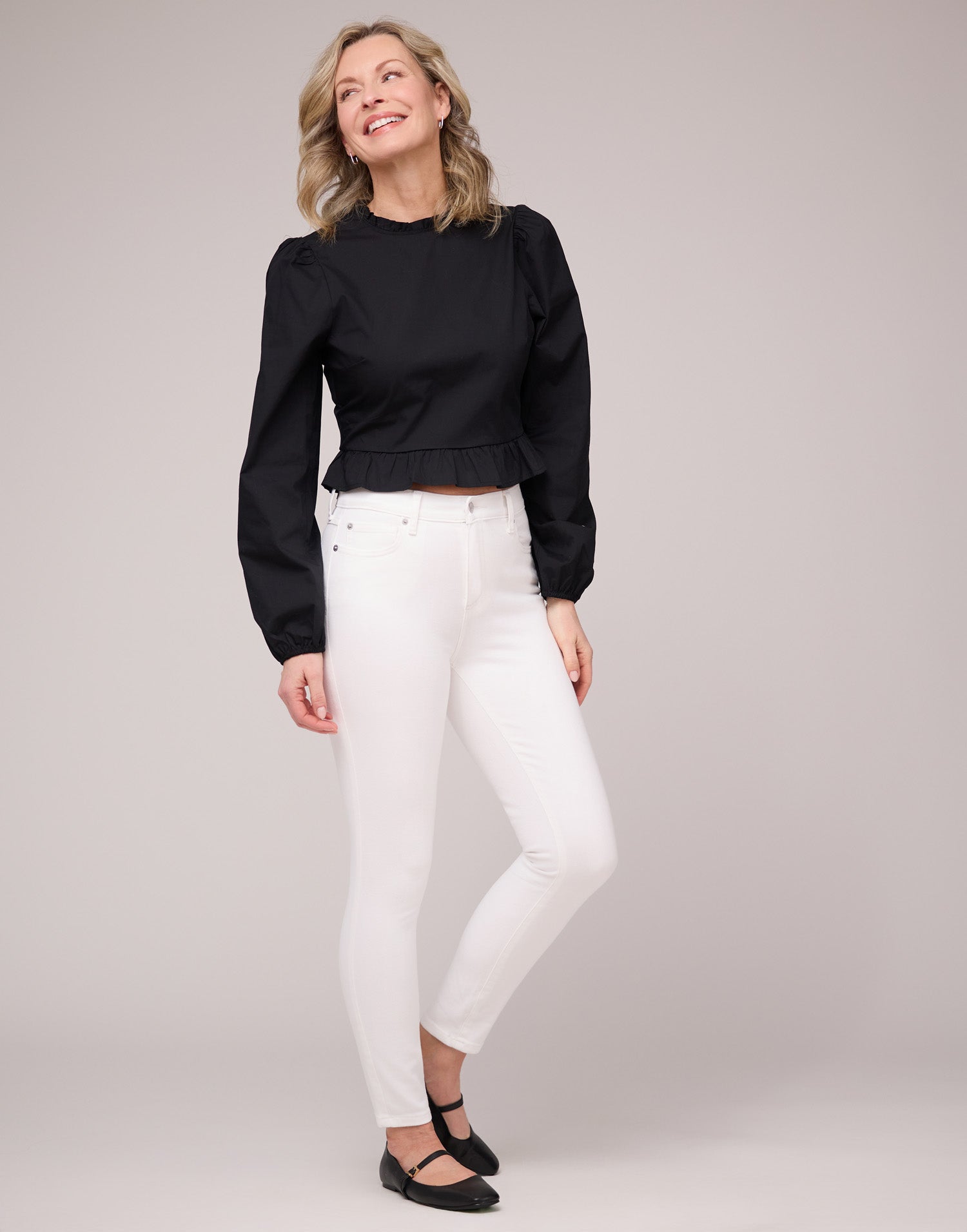 JEANS RACHEL COUPE ÉTROITE / WHITE SHELL