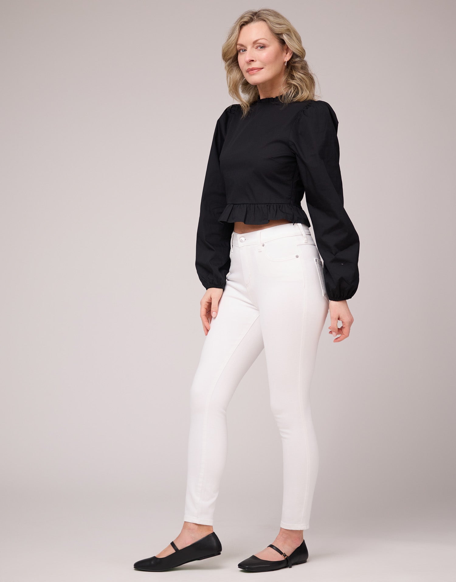 JEANS RACHEL COUPE ÉTROITE / WHITE SHELL
