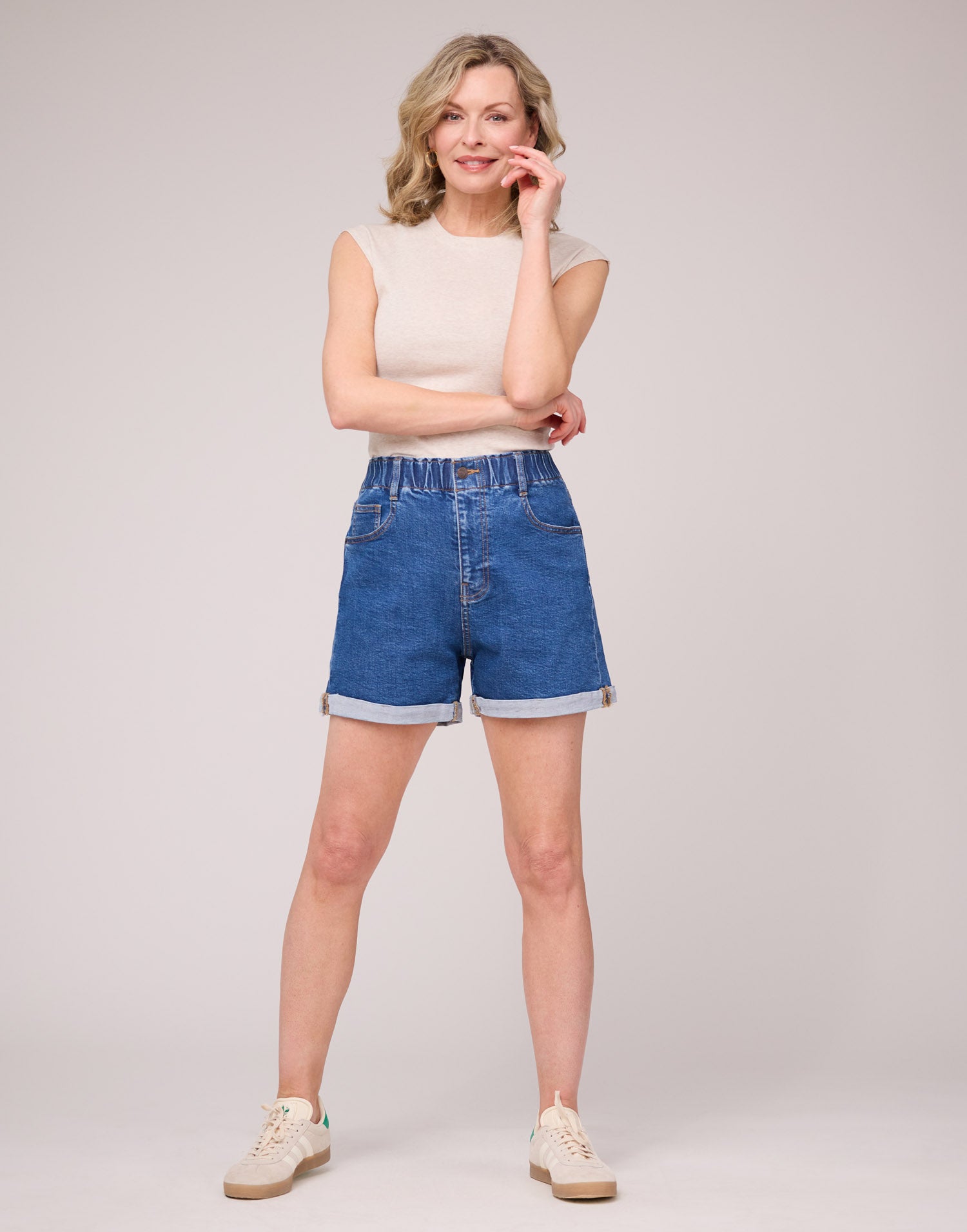 SHORT EN DENIM / ISLAND BLUE