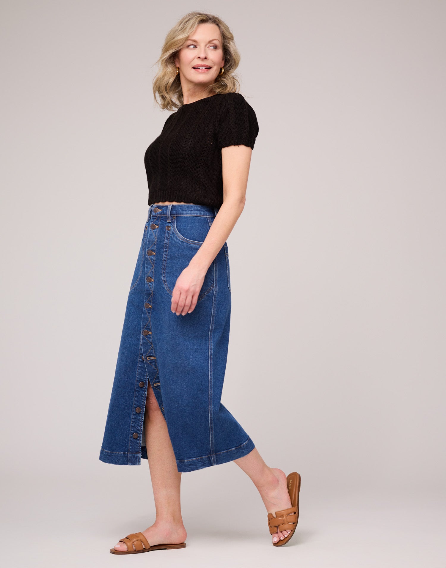 JUPE EN DENIM/ HIBISCUS