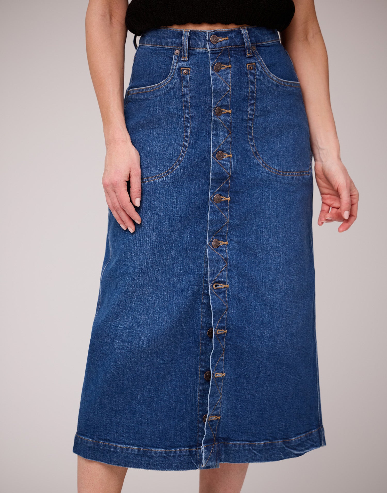 JUPE EN DENIM/ HIBISCUS