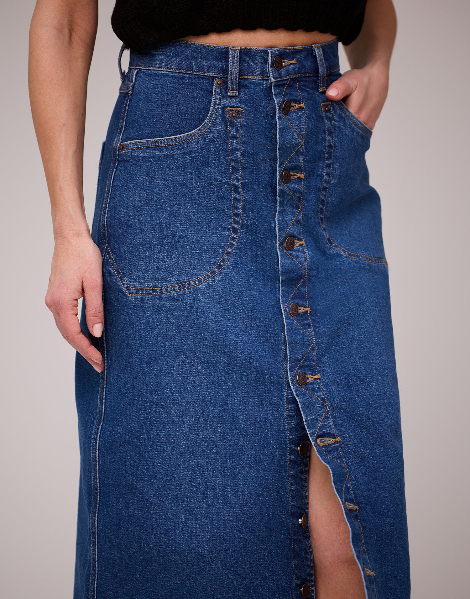 JUPE EN DENIM/ HIBISCUS