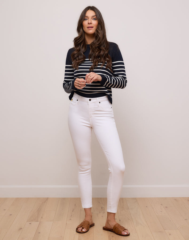 jeans coupe etroite blanc