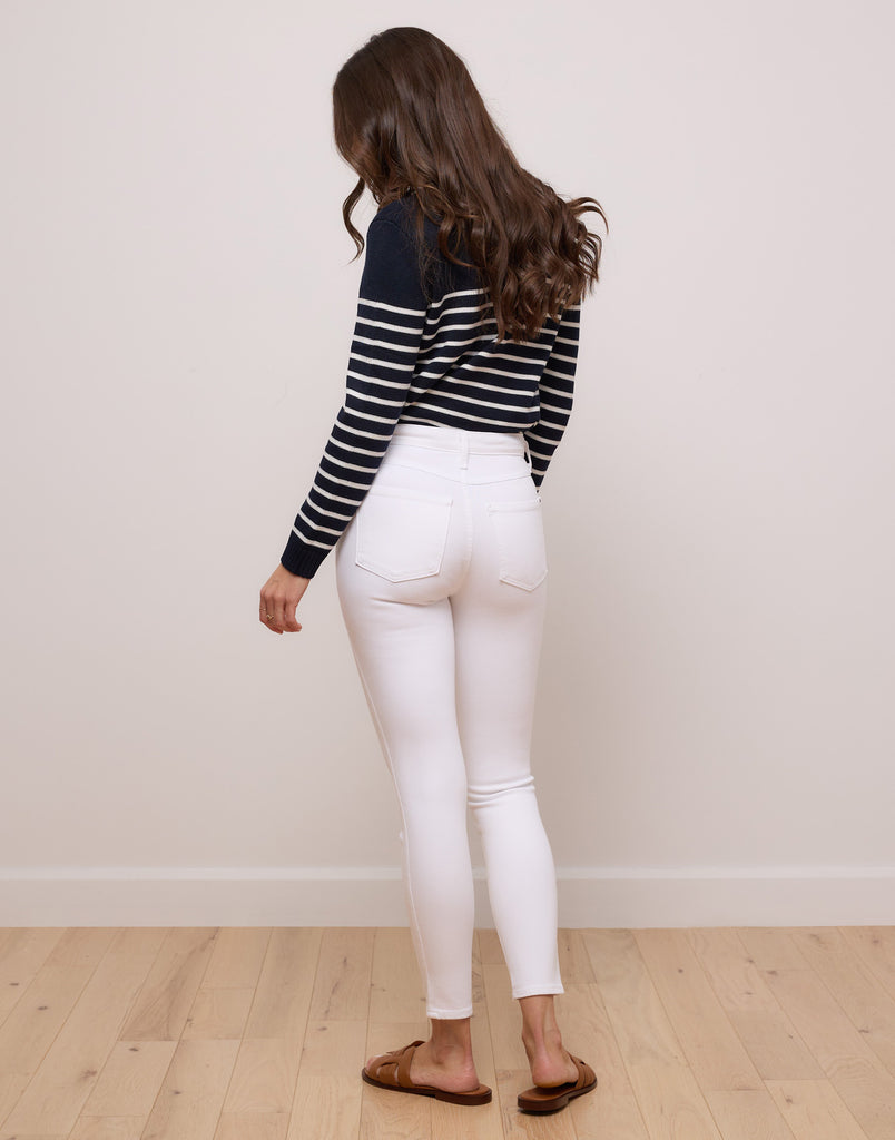 jeans coupe etroite blanc