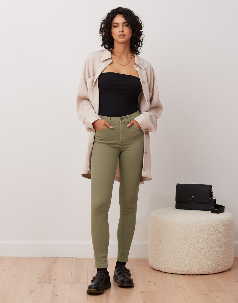 JEANS RACHEL COUPE ÉTROITE / VETIVER