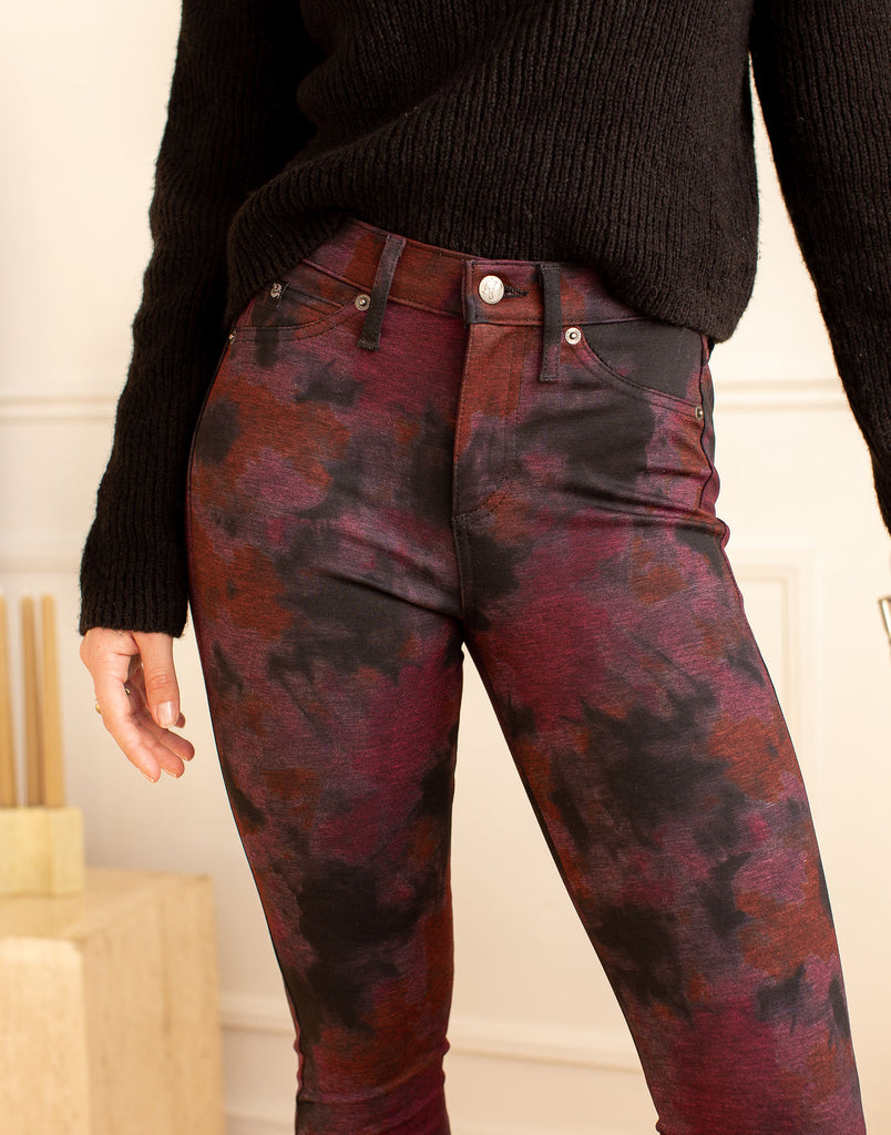 PANTALON RACHEL COUPE ÉTROITE /  DEEP RED