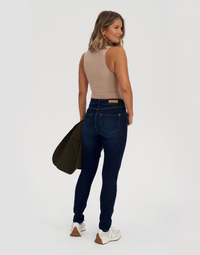 jeans coupe étroite indigo foncé