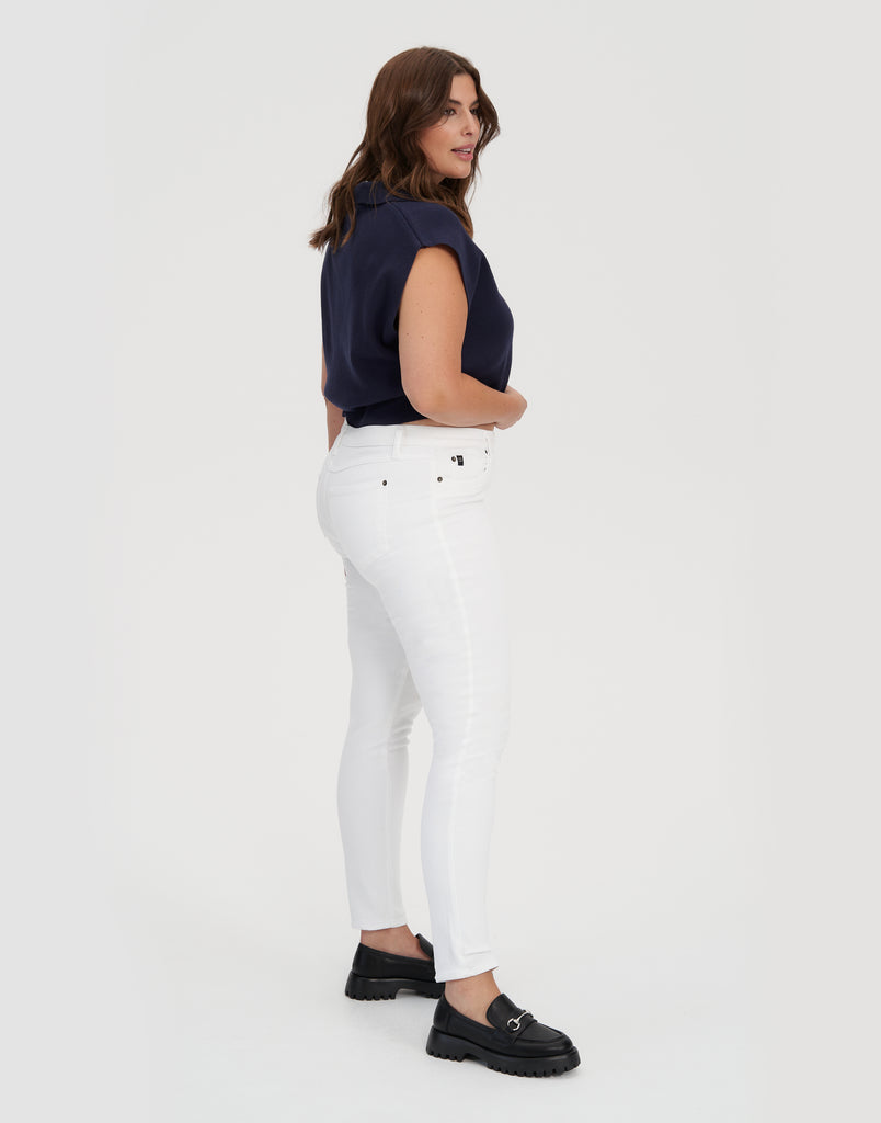 jeans coupe étroite blanc