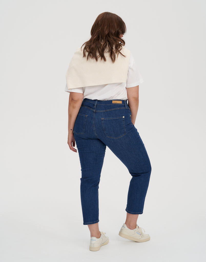 jeans coupe ajustée bleu