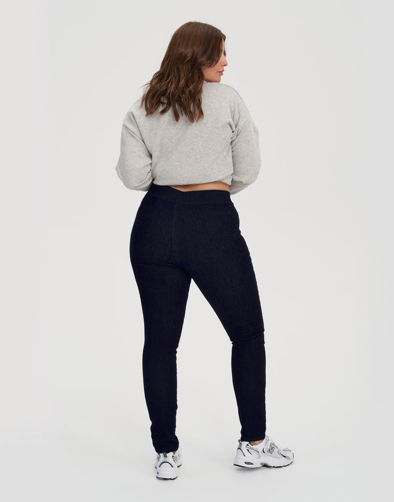 jeans jegging coupe étroite indigo foncée