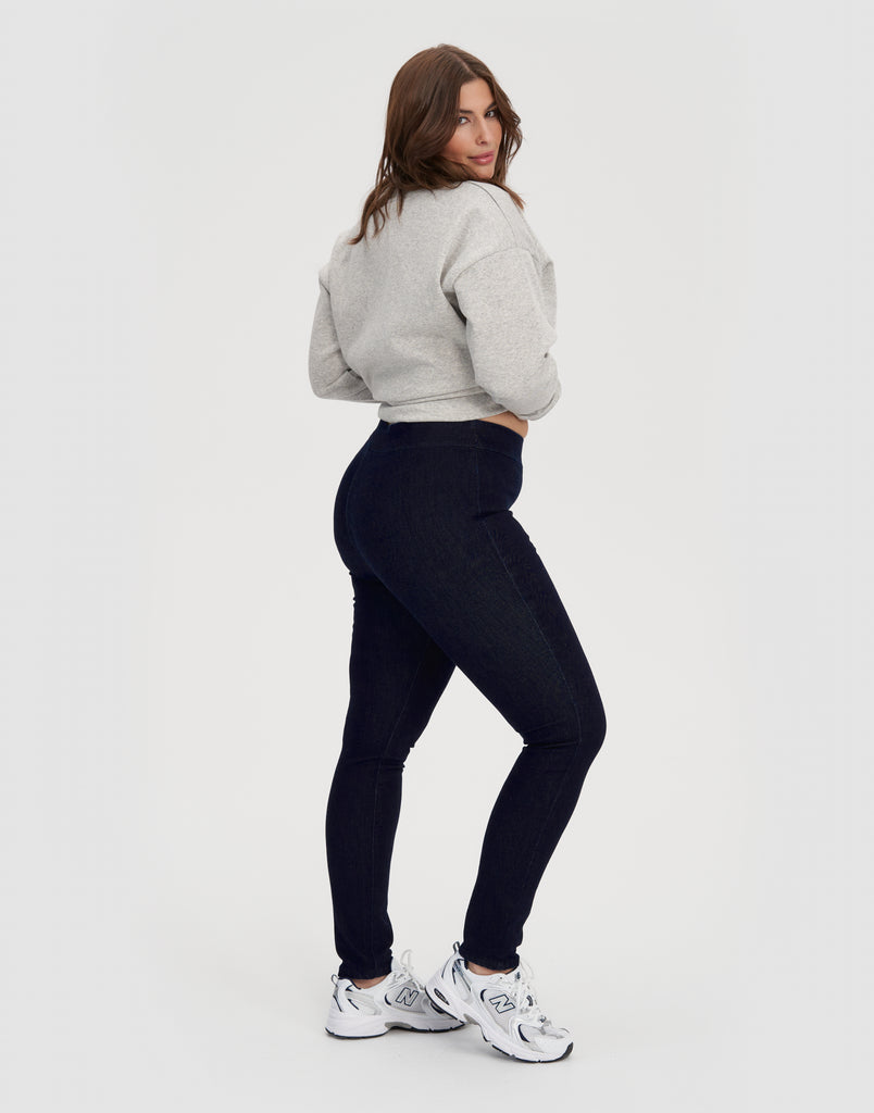 jeans jegging coupe étroite indigo foncée