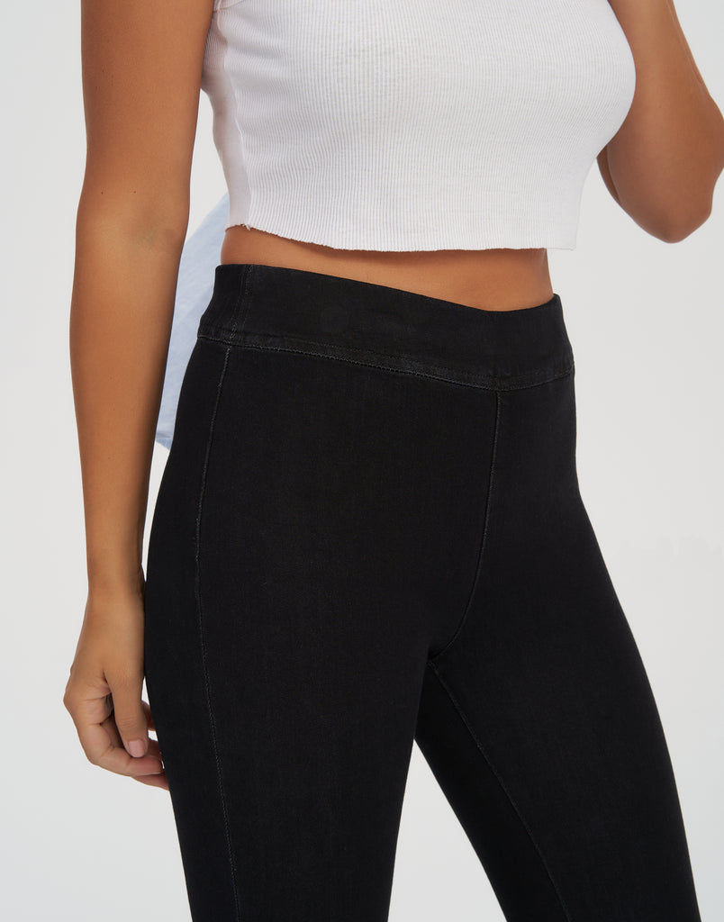 TAILLE HAUTE / RACHEL COUPE ÉTROITE /  JEGGING À ENFILER NOIR / LONGUEUR 30"