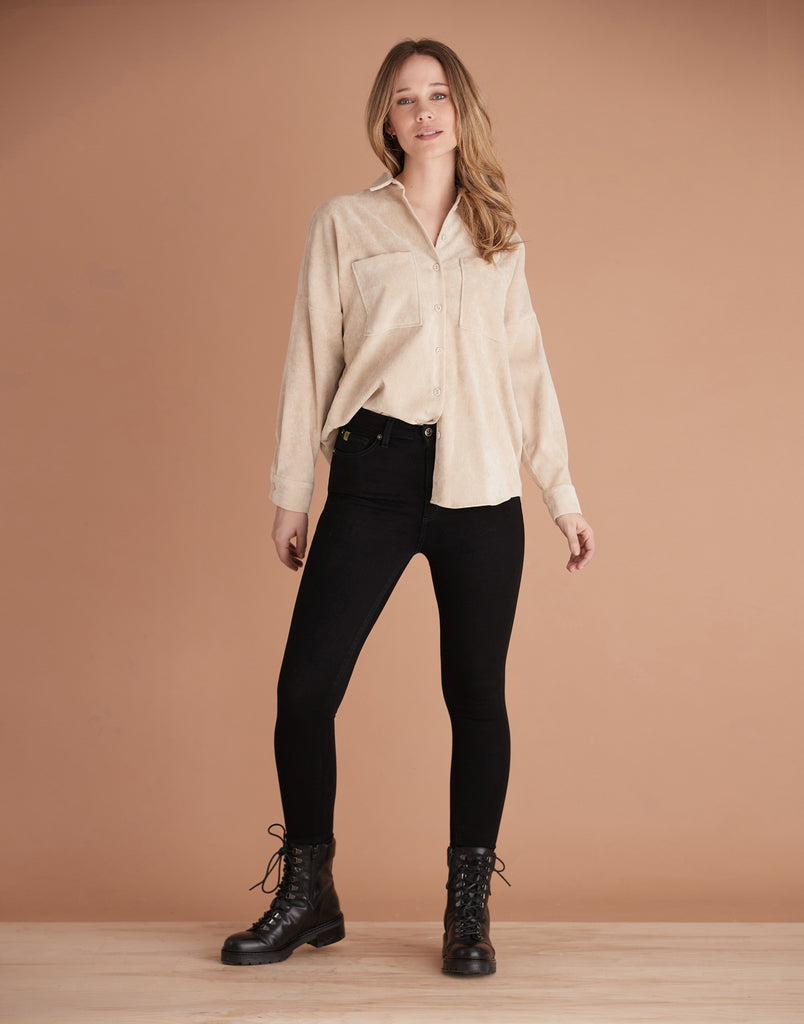 TAILLE HAUTE / RACHEL COUPE ÉTROITE / BLACKOUT