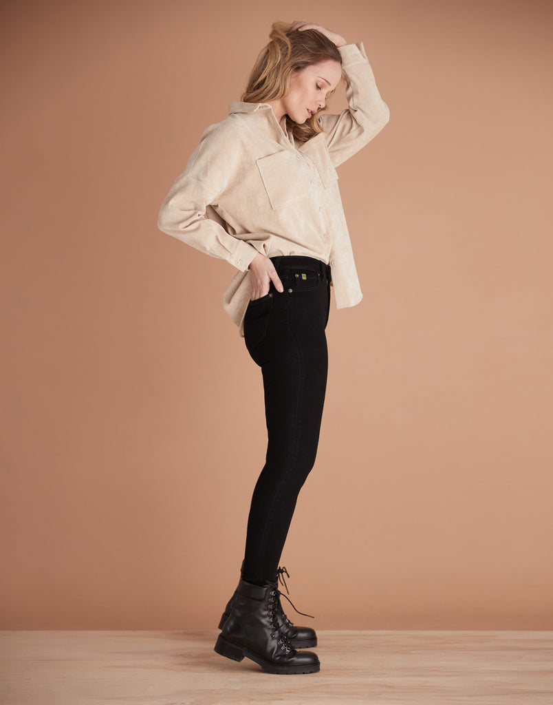 TAILLE HAUTE / RACHEL COUPE ÉTROITE / BLACKOUT