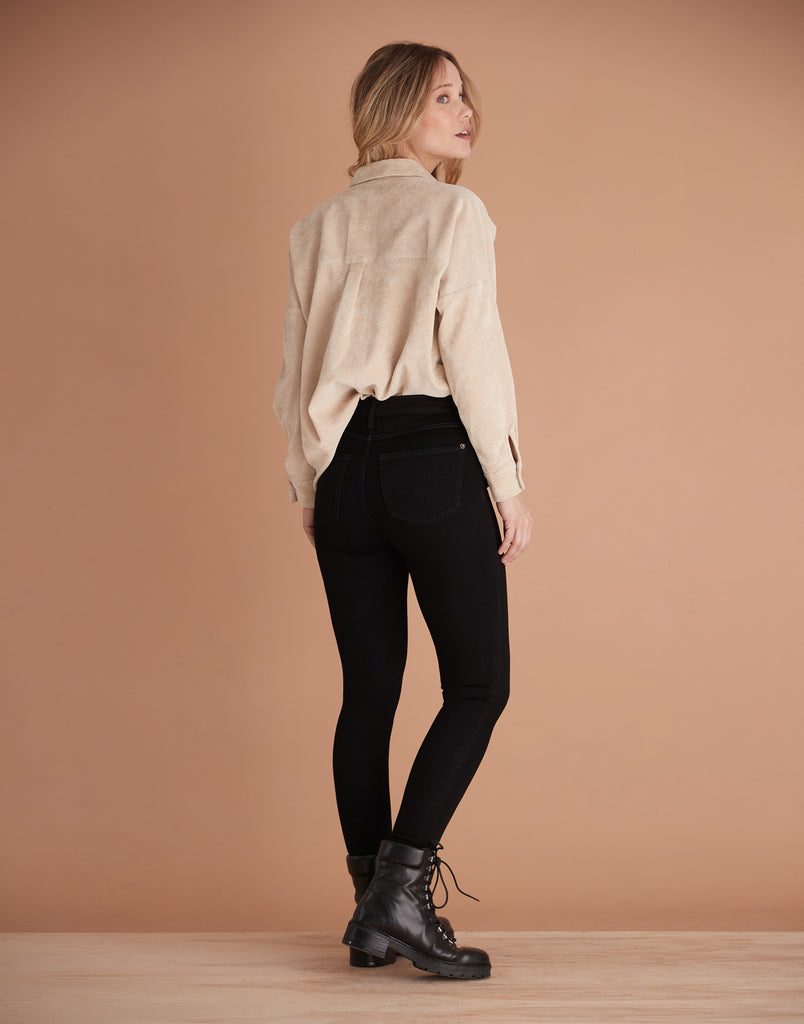 TAILLE HAUTE / RACHEL COUPE ÉTROITE / BLACKOUT
