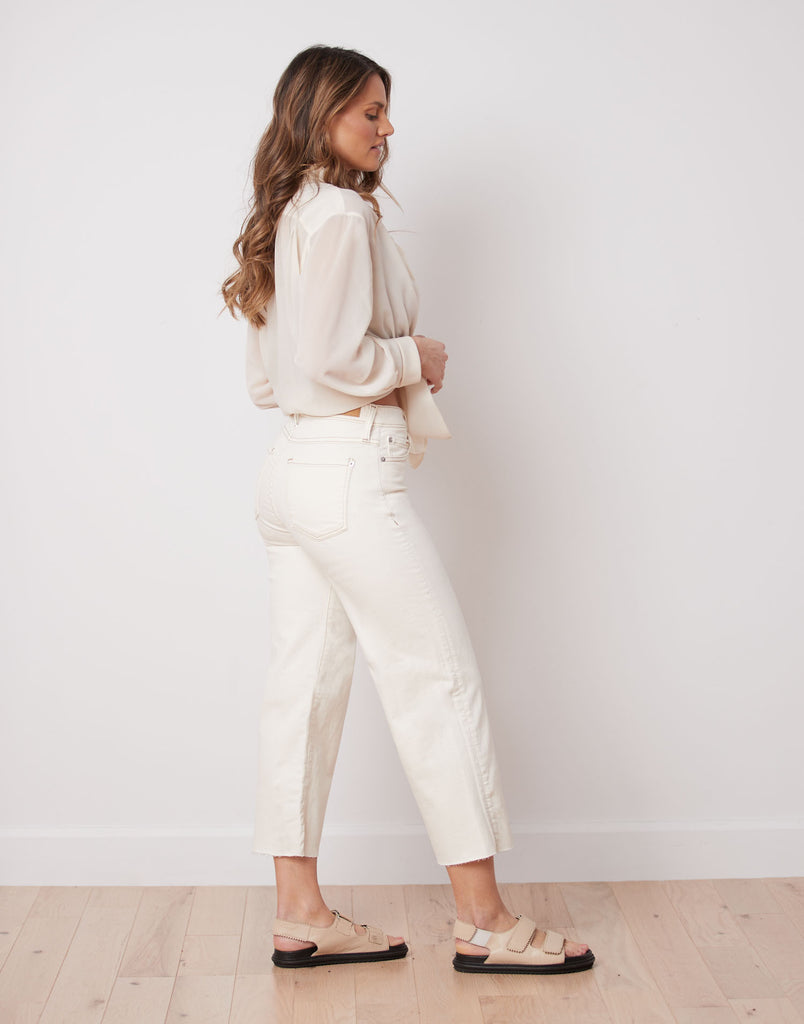 JEANS LILY COUPE TRÈS ÉVASÉE / OFF-WHITE