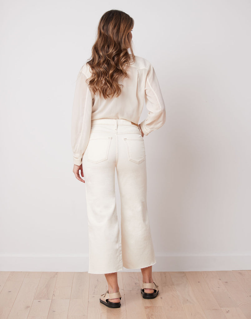 JEANS LILY COUPE TRÈS ÉVASÉE / OFF-WHITE