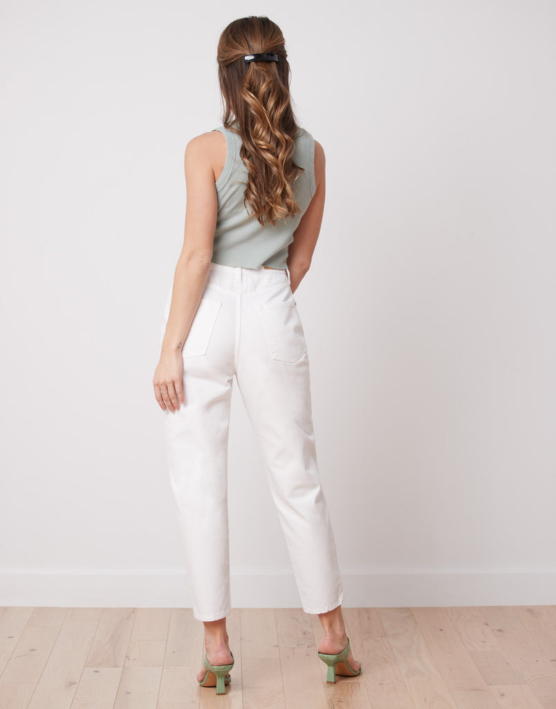 JEANS EMILY COUPE AJUSTÉE / BLANC / 100% COTON