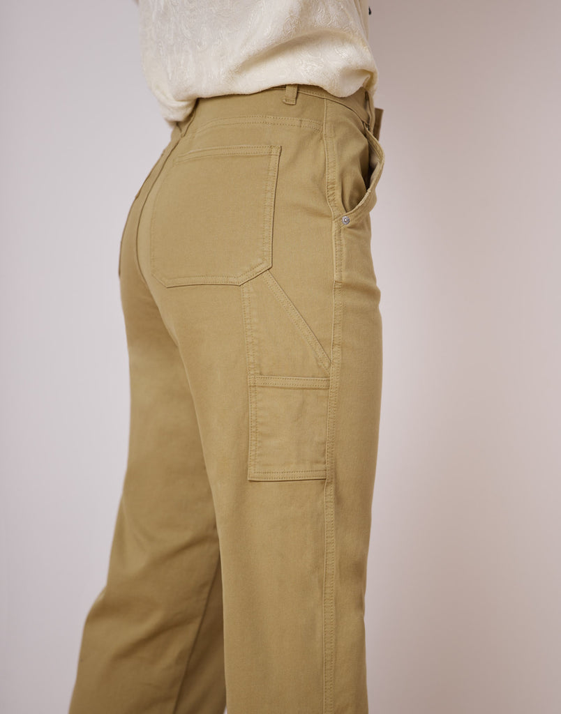 PANTALON CHLOÉ COUPE DROITE / OLIVE GREEN