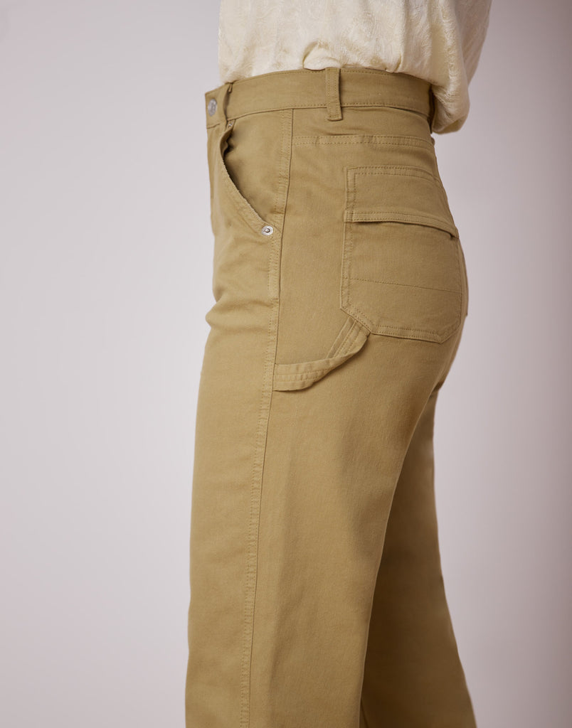 PANTALON CHLOÉ COUPE DROITE / OLIVE GREEN