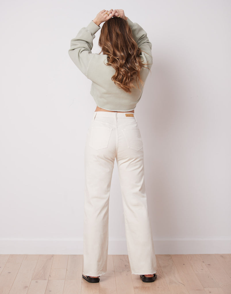 PANTALON LILY COUPE TRÈS ÉVASÉE / OFF-WHITE
