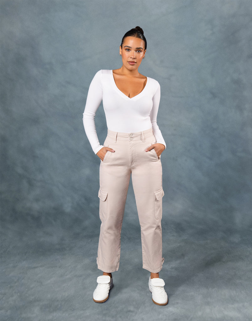 JEANS CHLOÉ COUPE DROITE / BEIGE