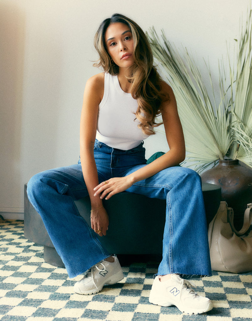 JEANS LILY COUPE TRÈS ÉVASÉE / NINA / 100% COTON