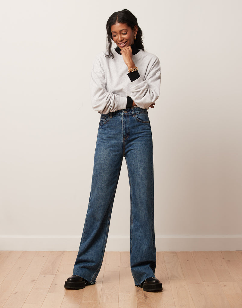 JEANS LILY COUPE TRÈS ÉVASÉE / NINA / 100% COTON