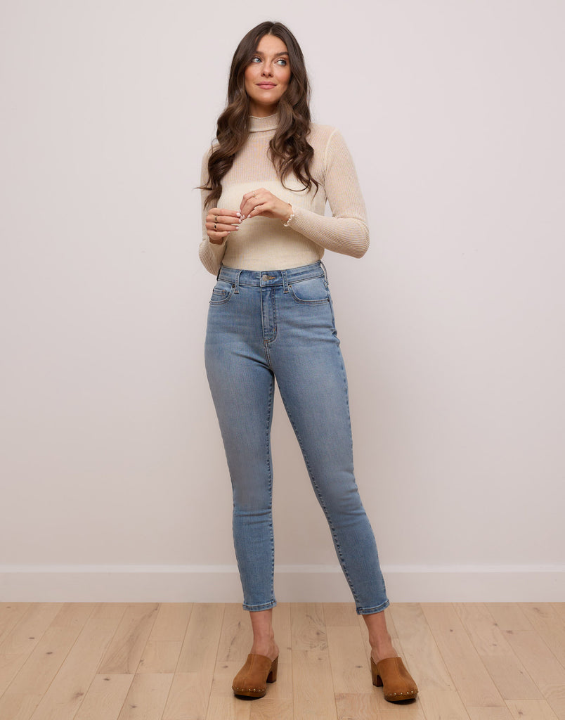 jeans skinny bleu pâle