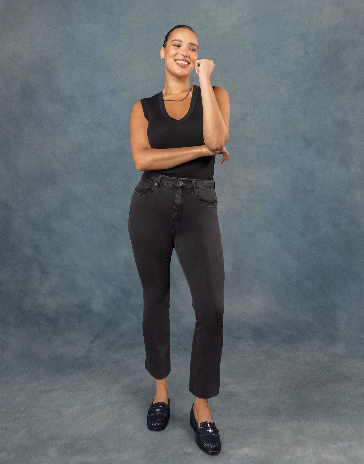 JEANS EMILY COUPE AJUSTÉE / WASHED BLACK