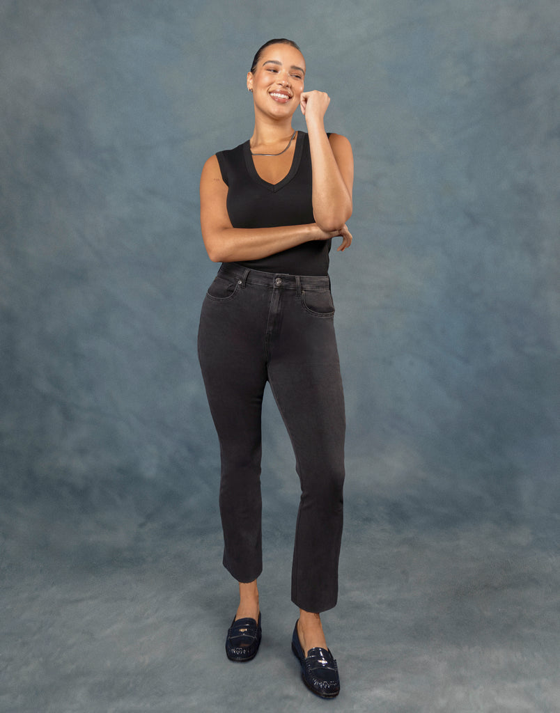 JEANS EMILY COUPE AJUSTÉE / WASHED BLACK