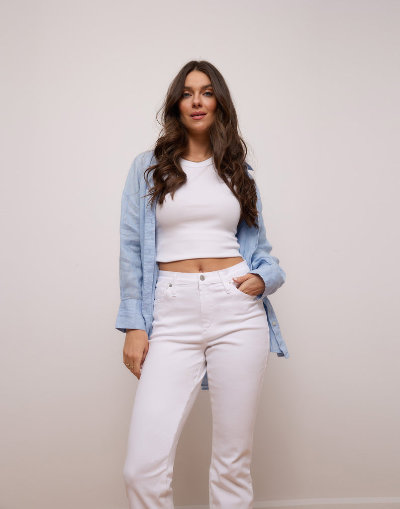JEANS EMILY COUPE AJUSTÉE / BLANC