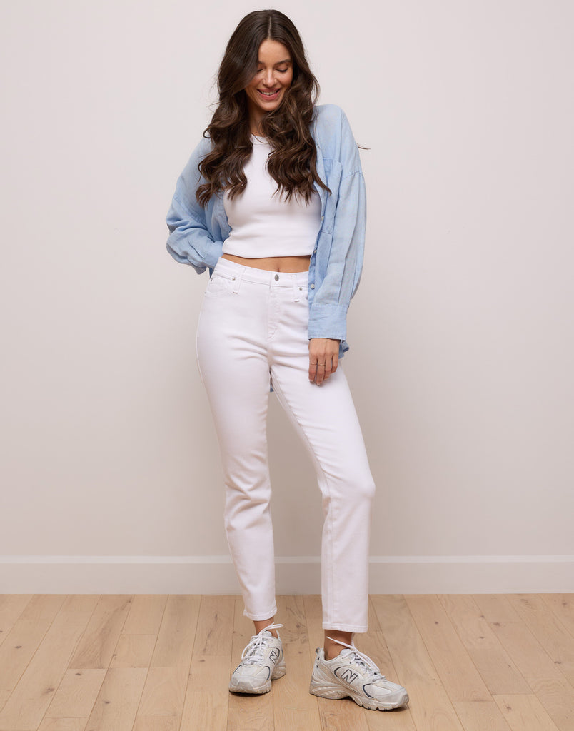 JEANS EMILY COUPE AJUSTÉE / BLANC