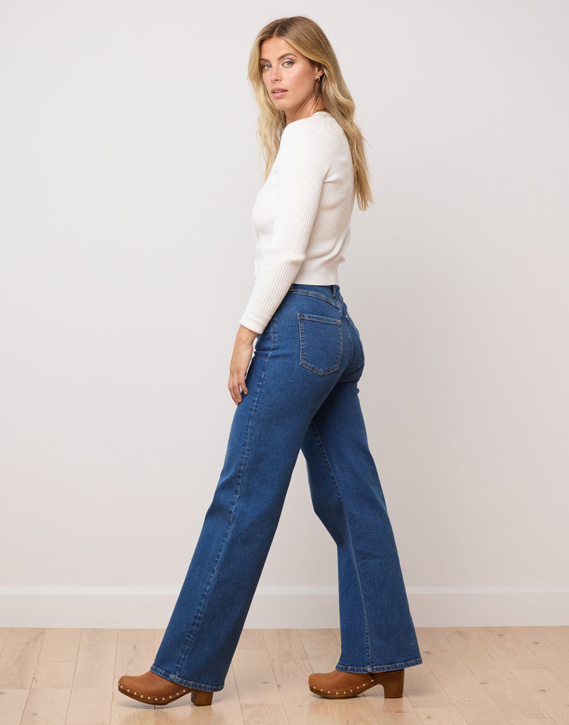 JEANS LILY COUPE TRÈS ÉVASÉE / HERITAGE BLUE