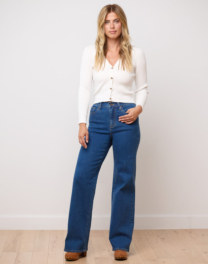 JEANS LILY COUPE TRÈS ÉVASÉE / HERITAGE BLUE