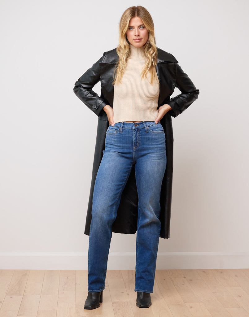jean coupe droite bleu moyen